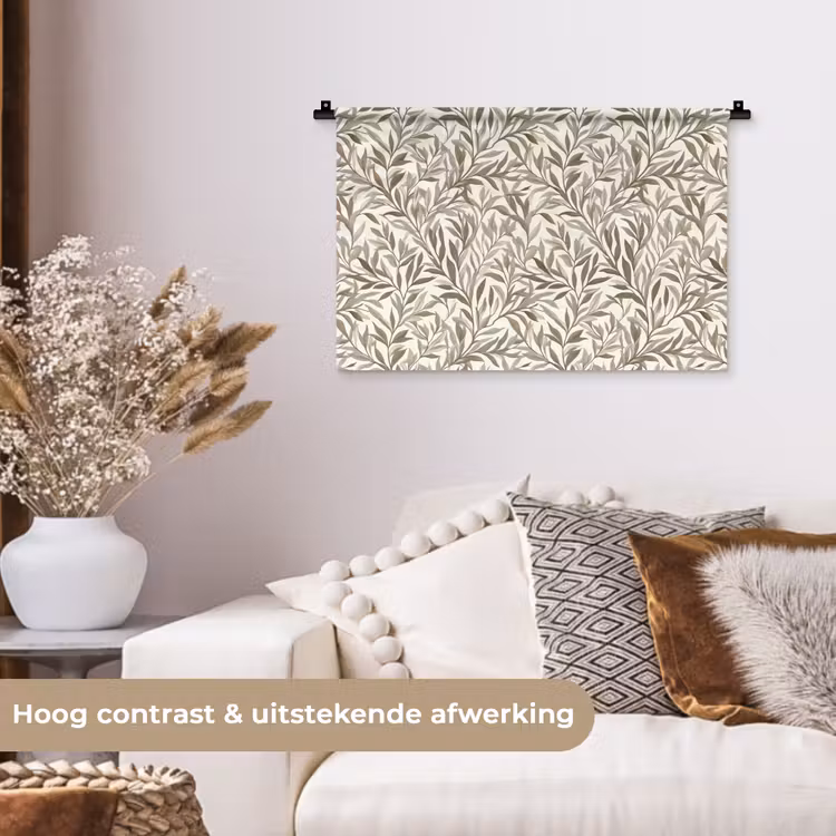 Wandkleed - Takken - Botanisch - Taupe — 4