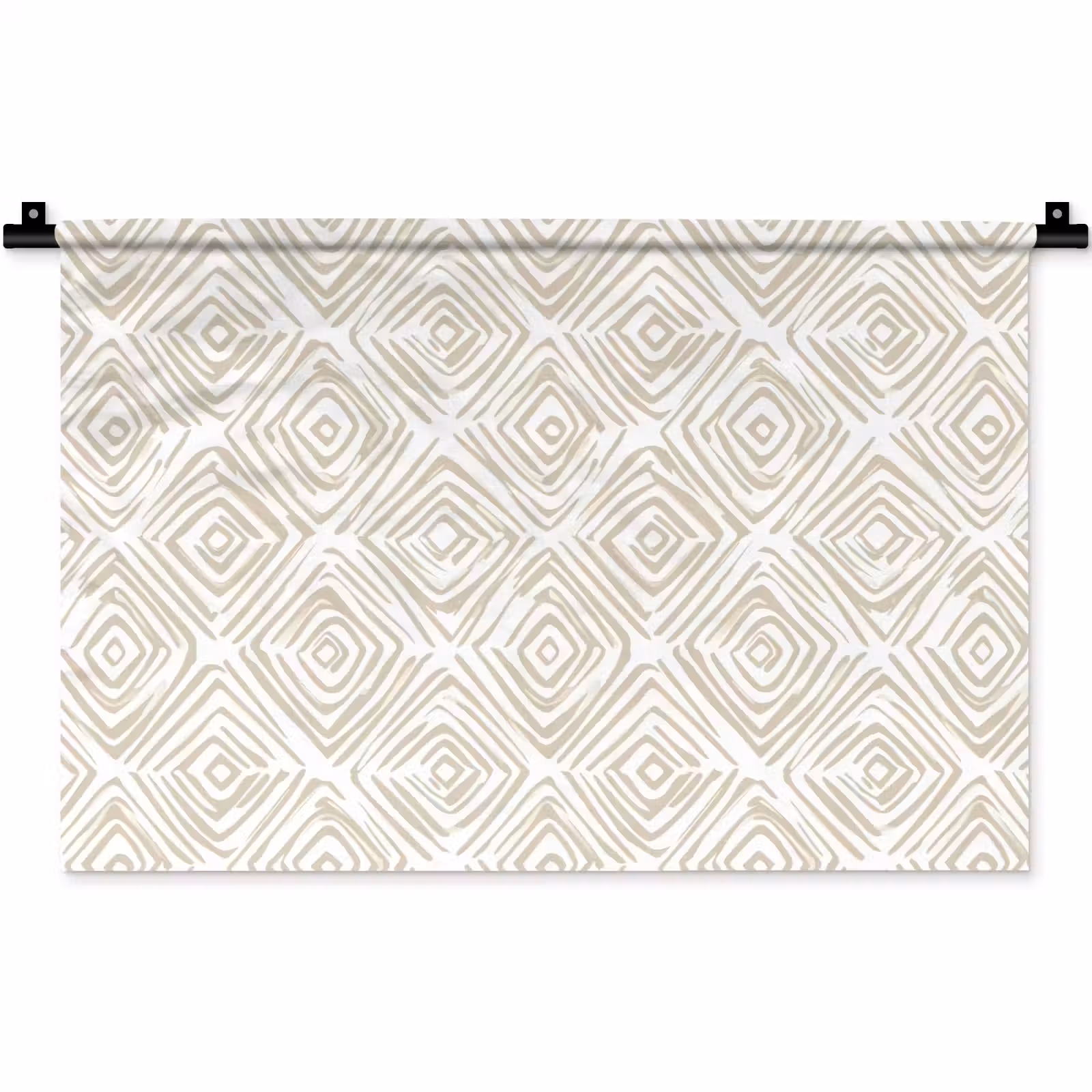 Wandkleed - Abstract - Ruit - Beige — 1