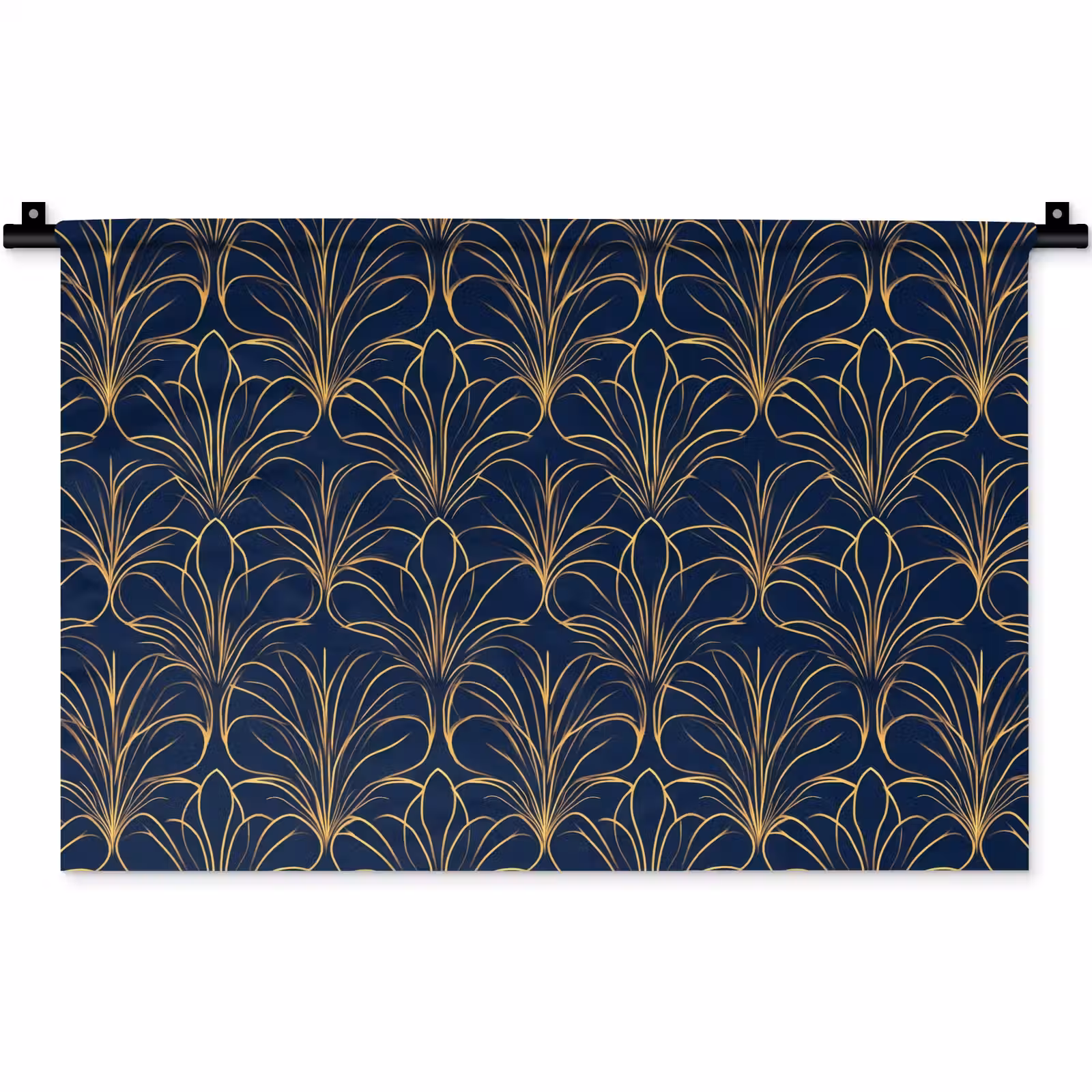 Wandkleed - Deco - Waaier - Blauw — 1