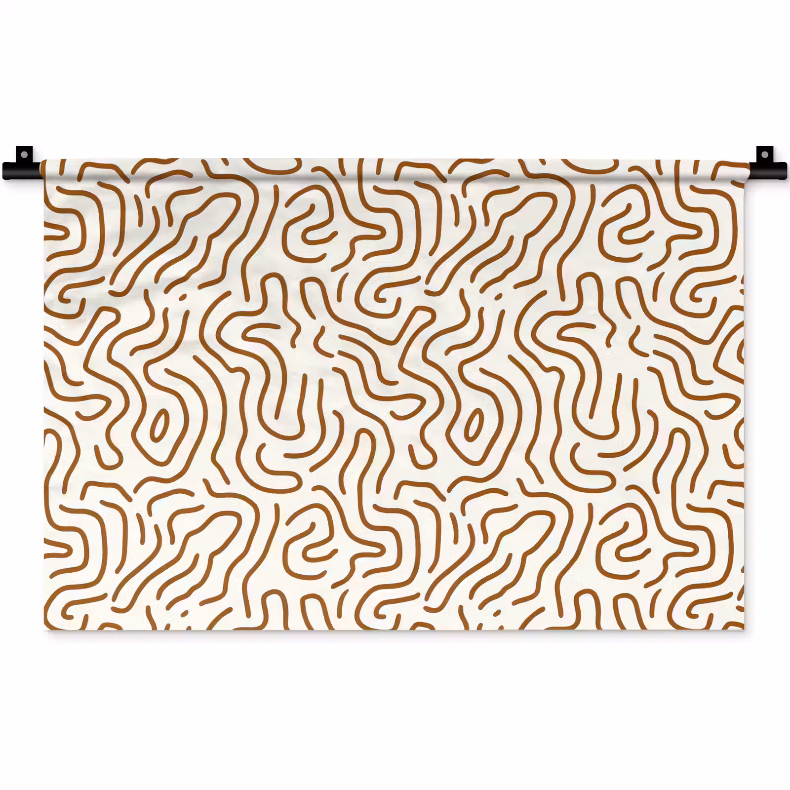 Wandkleed - Minimalistisch - Patroon - Terracotta — 1