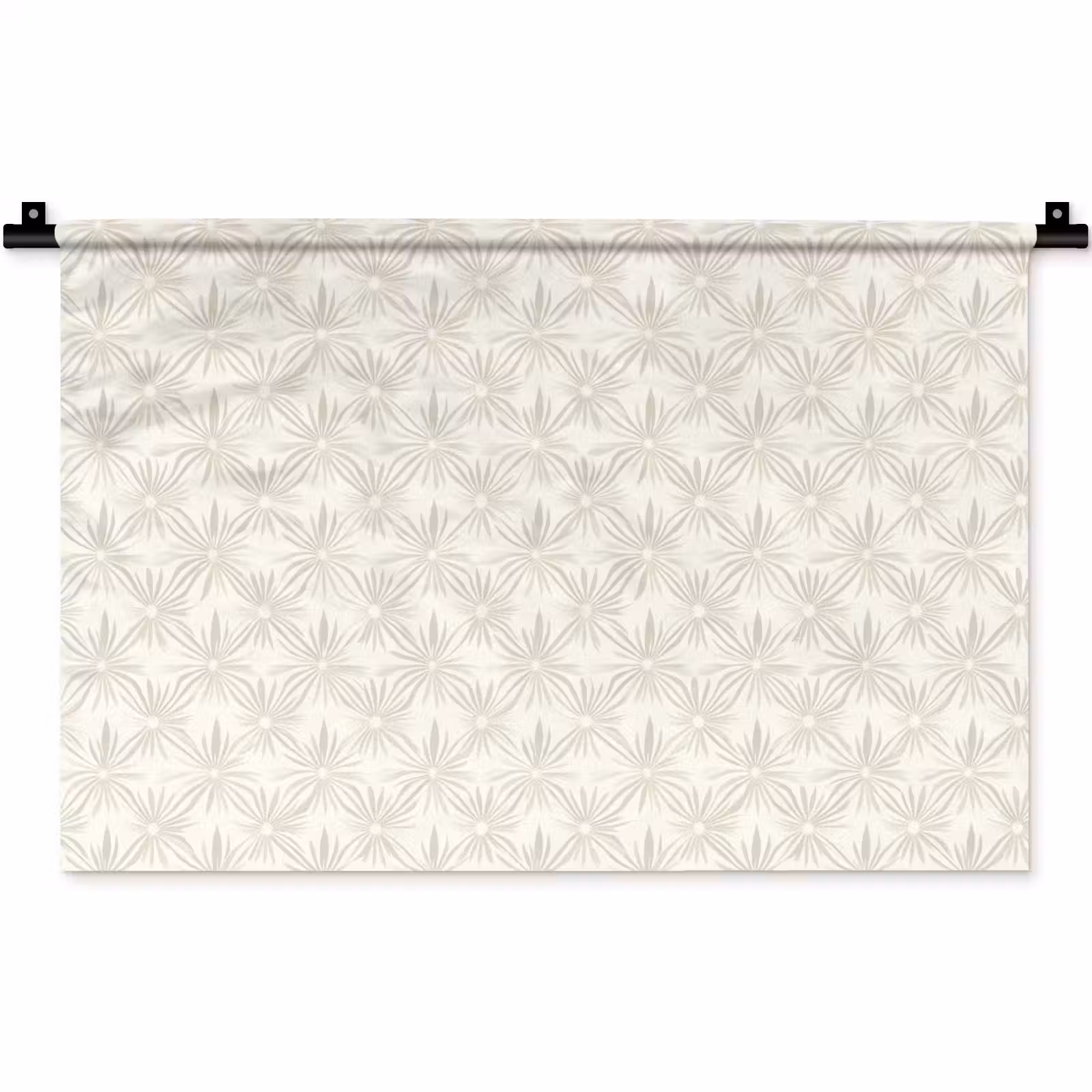 Wandkleed - Patroon - Bloemen - Beige — 1