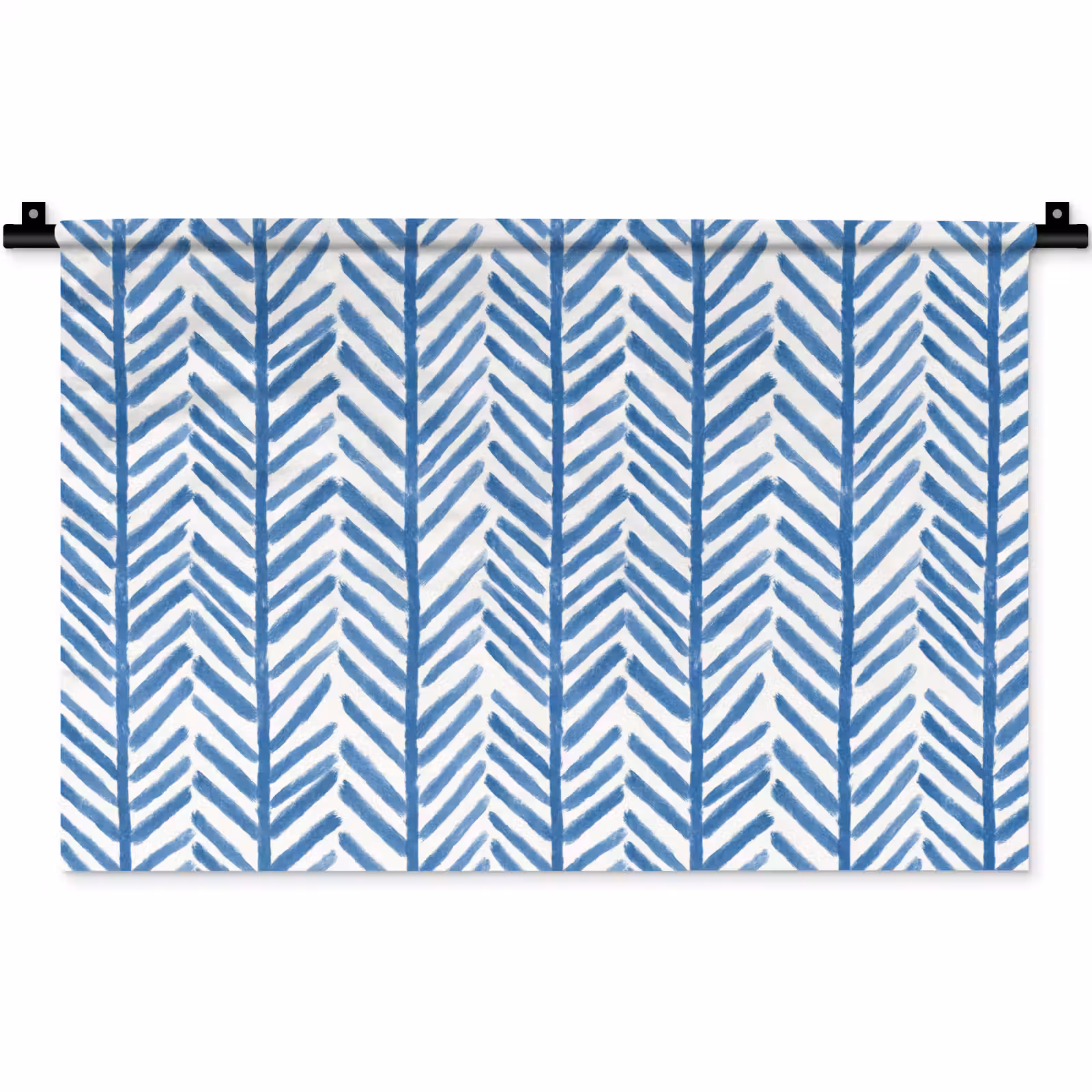 Wandkleed - Patroon - Streep - Blauw — 1