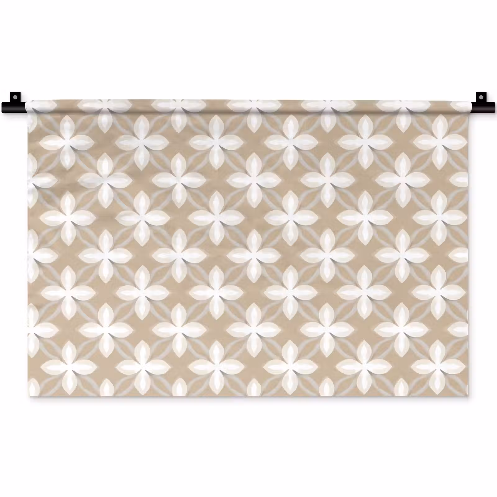 Wandkleed - Patroon - Symmetrisch - Beige — 1