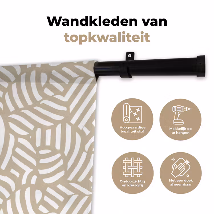 Wandkleed - Abstract - Modern - Beige — 3