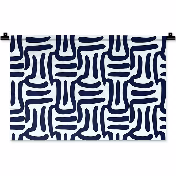 Wandkleed - Abstract - Modern - Blauw — 1