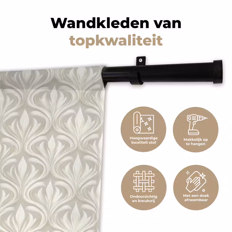 Wandkleed - Barok - Patroon - Beige — 3