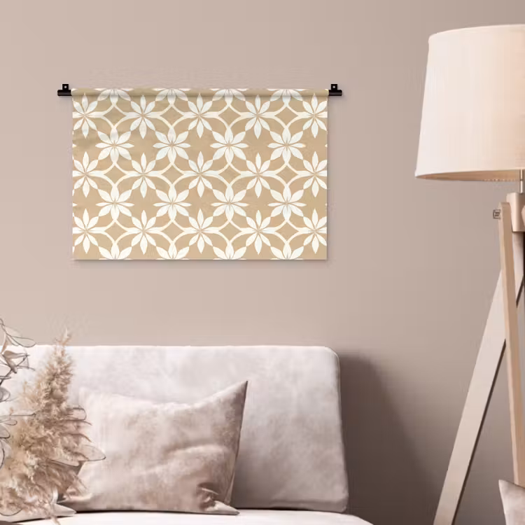 Wandkleed - Bloemen - Patroon - Beige — 2