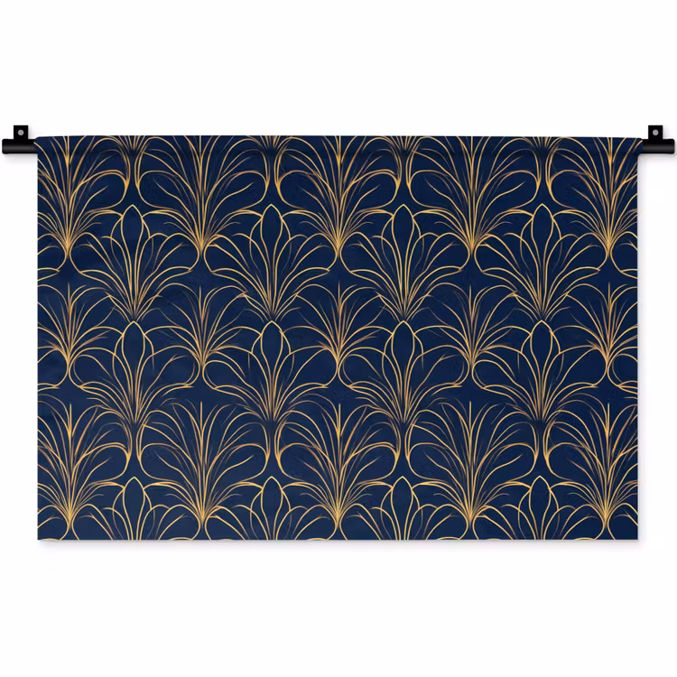 Wandkleed - Deco - Waaier - Blauw — 1