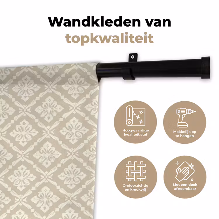 Wandkleed - Floraal - Ornament - Beige — 3