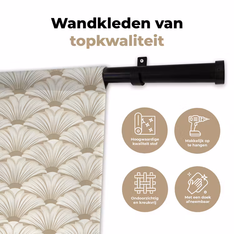 Wandkleed - Klassiek - Art - Beige — 3