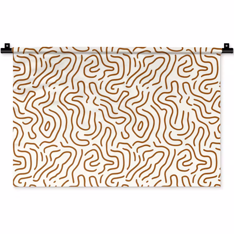 Wandkleed - Minimalistisch - Patroon - Terracotta — 1
