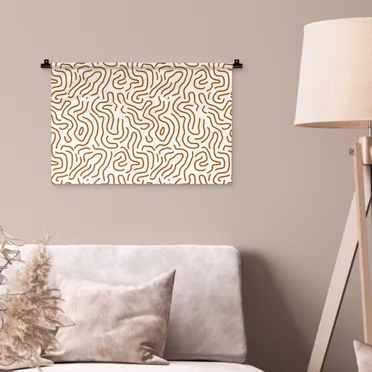 Wandkleed - Minimalistisch - Patroon - Terracotta — 2