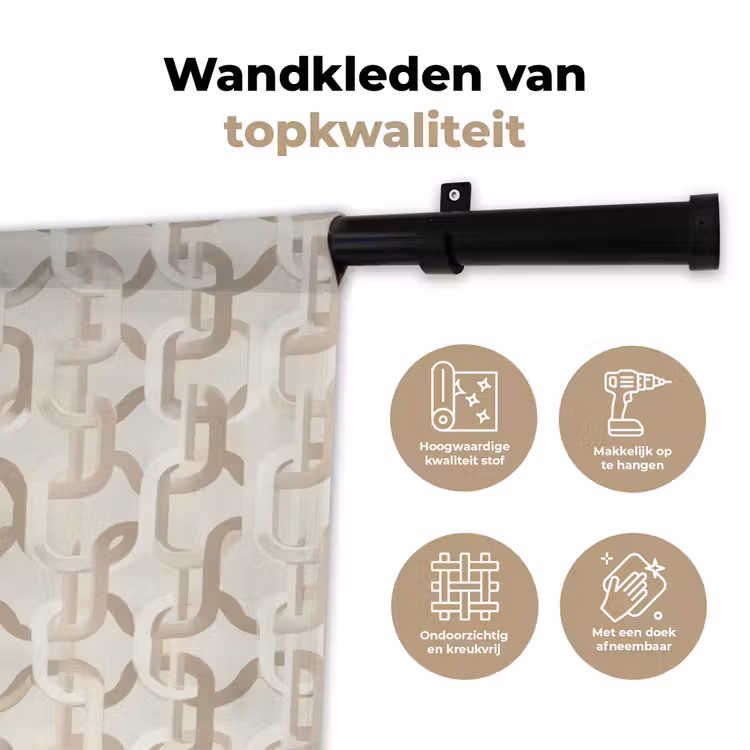 Wandkleed - Motief - Abstract - Beige — 3