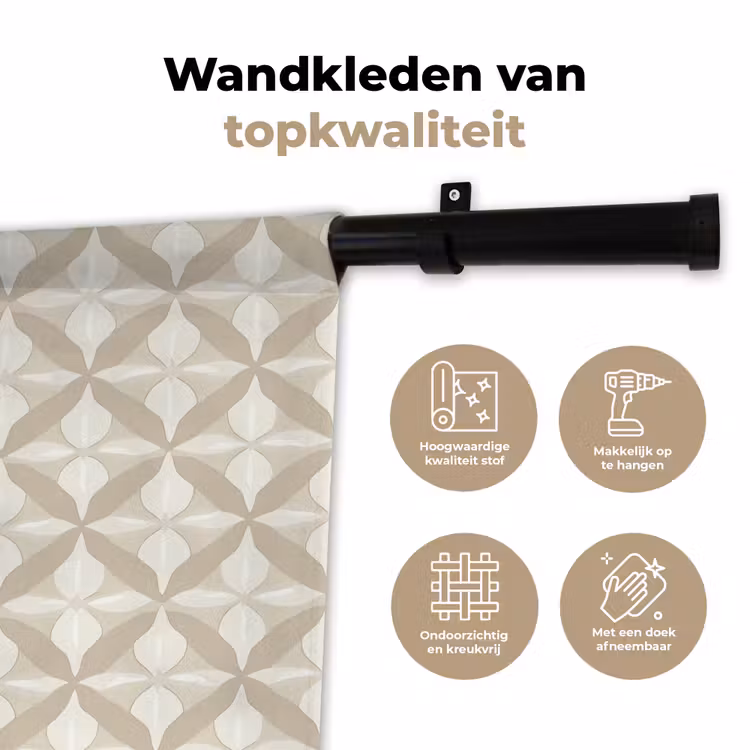 Wandkleed - Patroon - Klassiek - Beige — 3