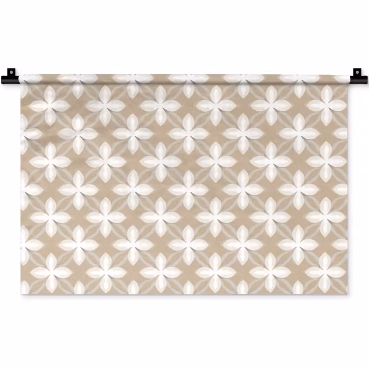 Wandkleed - Patroon - Symmetrisch - Beige — 1