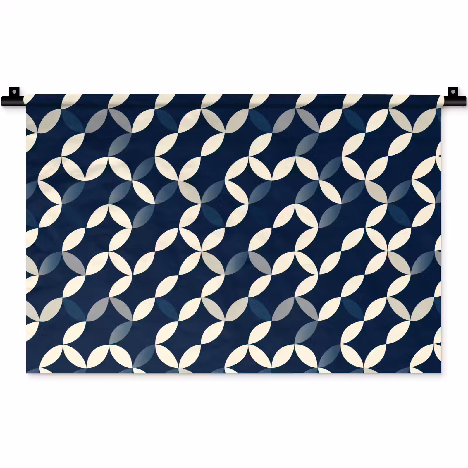Wandkleed - Abstract - Patroon - Blauw — 1
