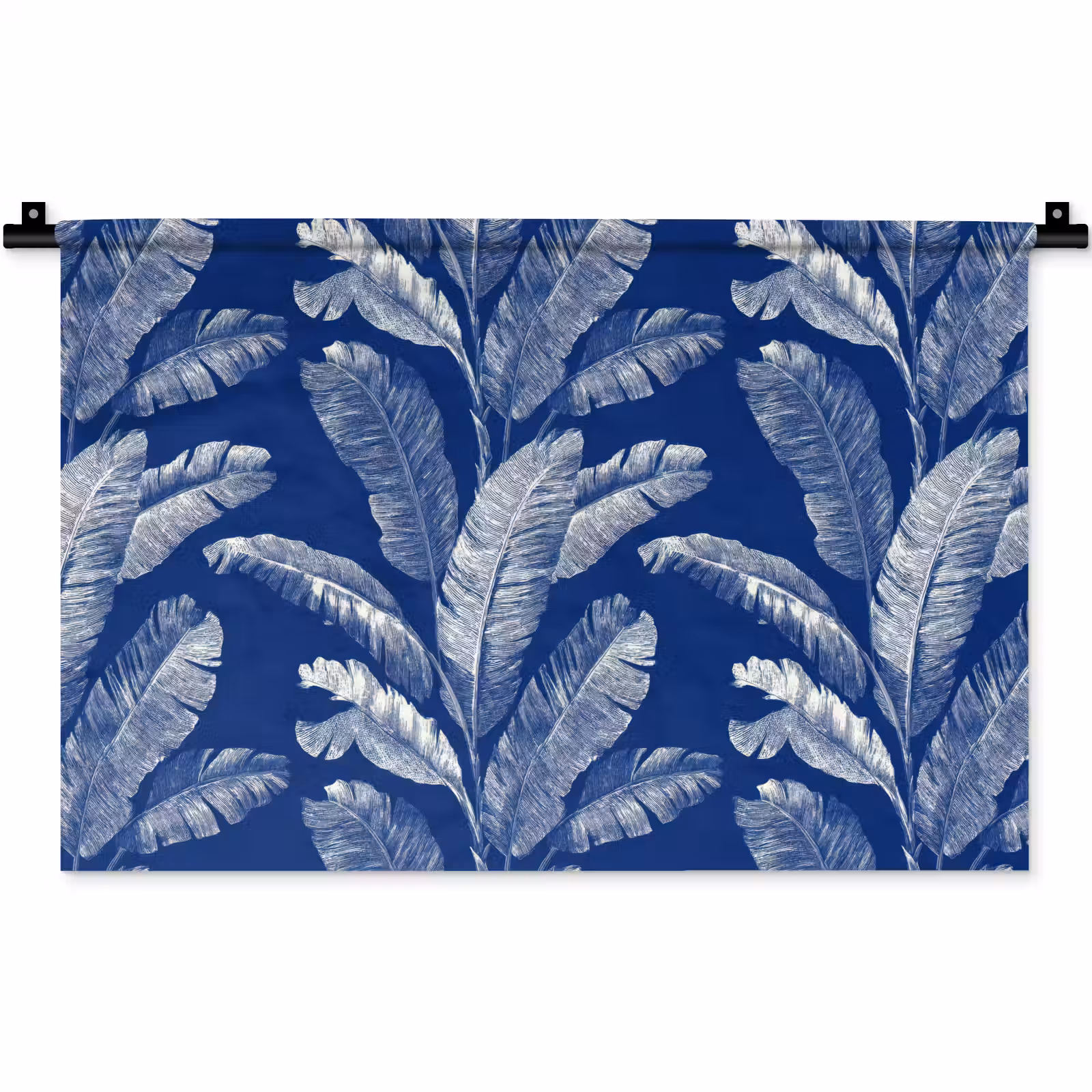 Wandkleed - Blad - Palm - Blauw — 1