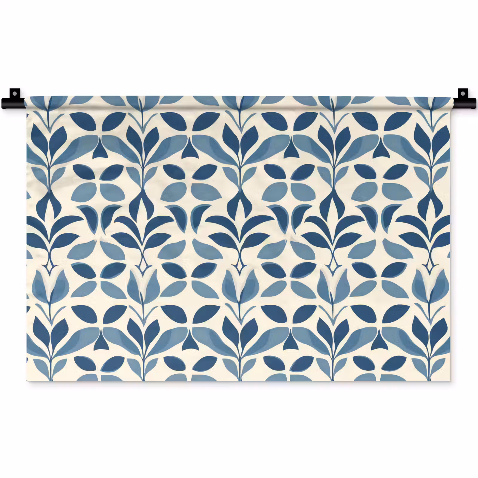 Wandkleed - Flora - Modern - Blauw — 1