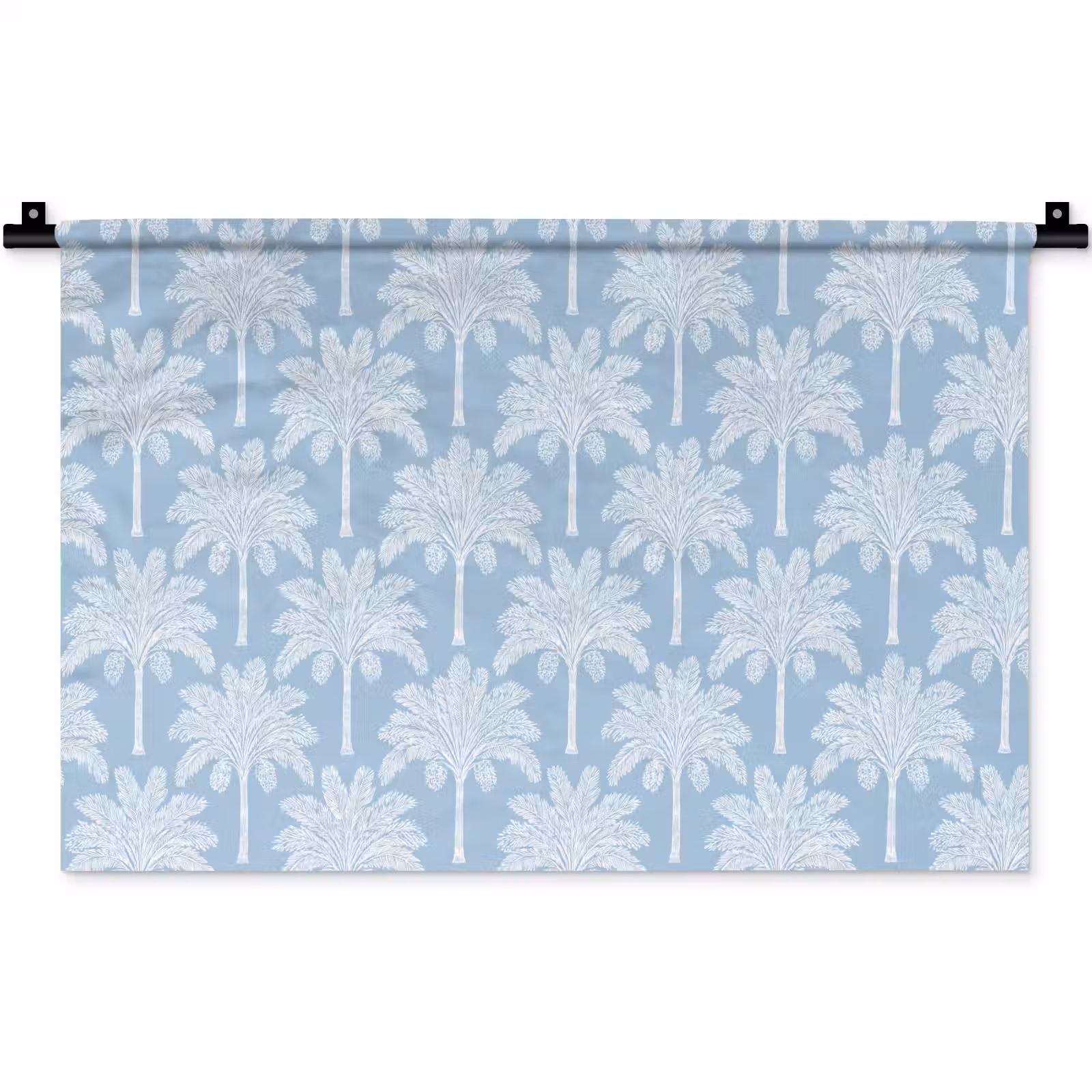 Wandkleed - Palmboom - Modern - Blauw — 1
