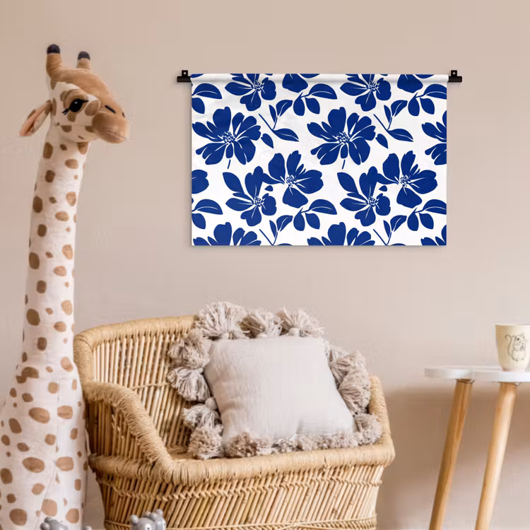 Wandkleed - Floraal - Modern - Blauw — 5