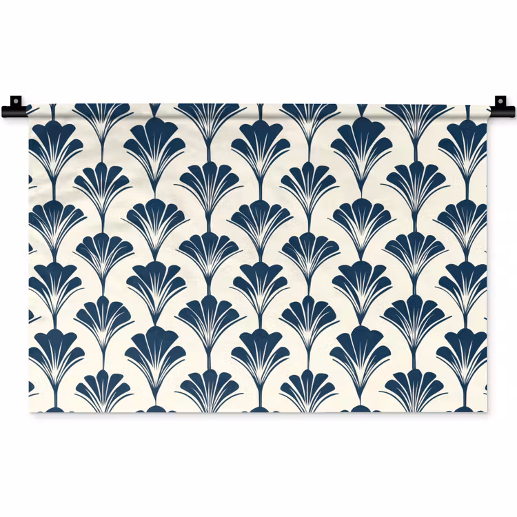 Wandkleed - Klassiek - Motief - Blauw — 1