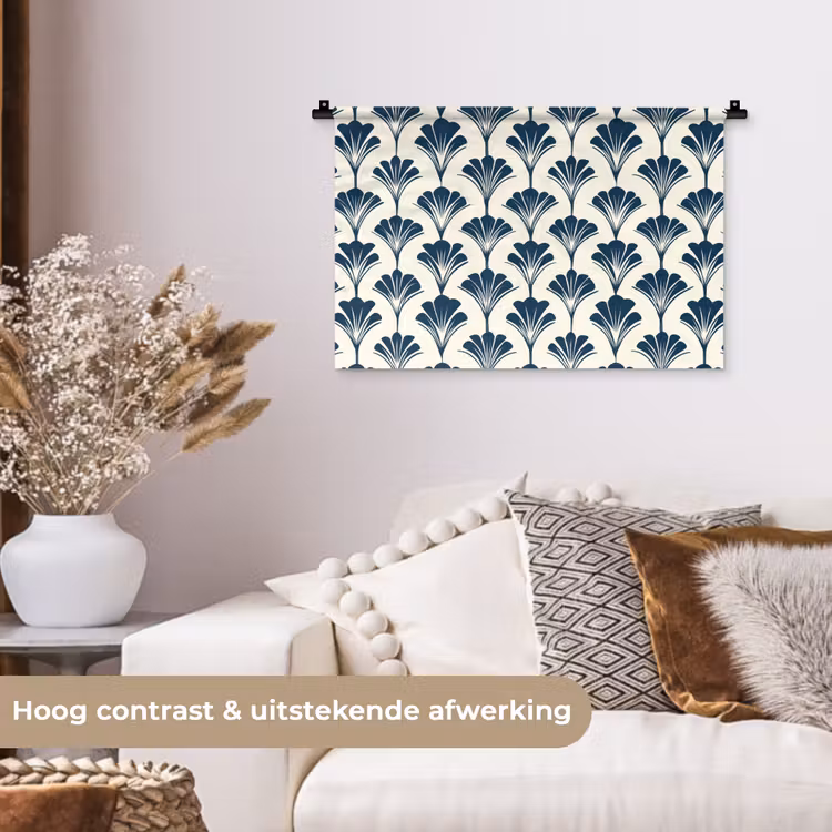 Wandkleed - Klassiek - Motief - Blauw — 4