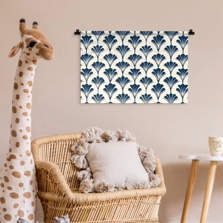 Wandkleed - Klassiek - Motief - Blauw — 5