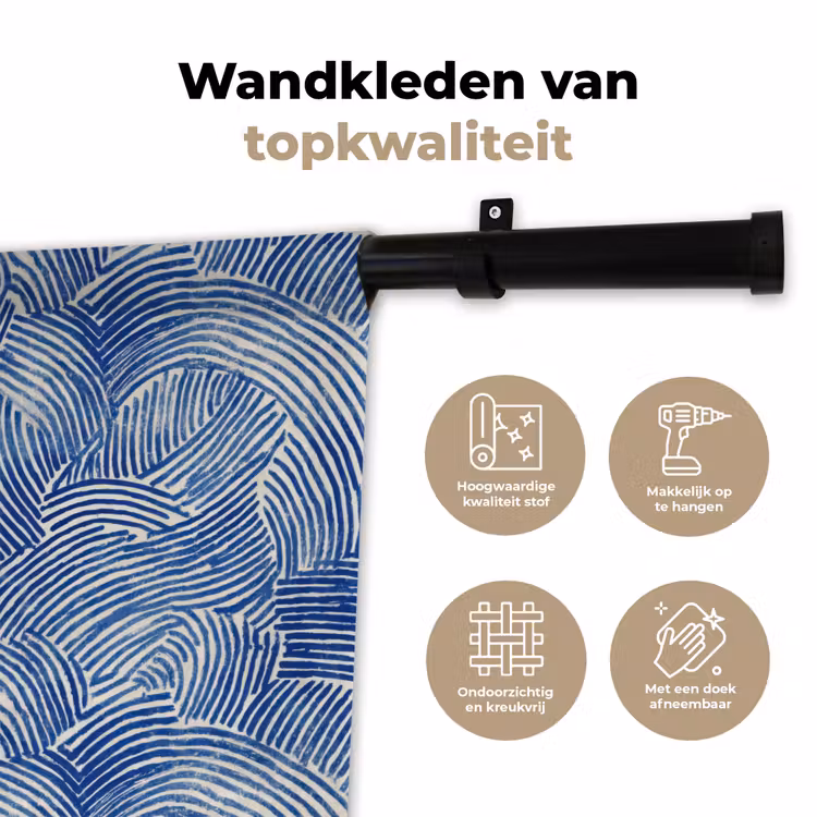 Wandkleed - Modern - Abstract - Blauw — 3