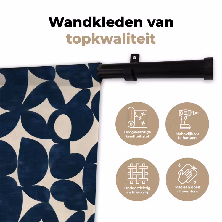 Wandkleed - Modern - Geometrisch - Blauw — 3