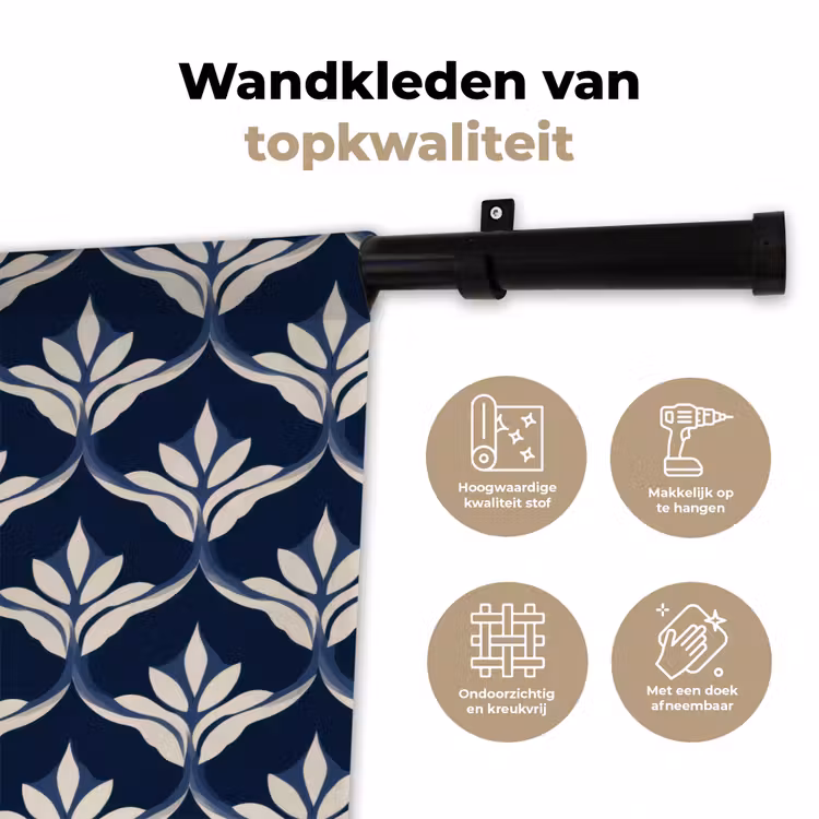 Wandkleed - Modern - Ontwerp - Blauw — 3