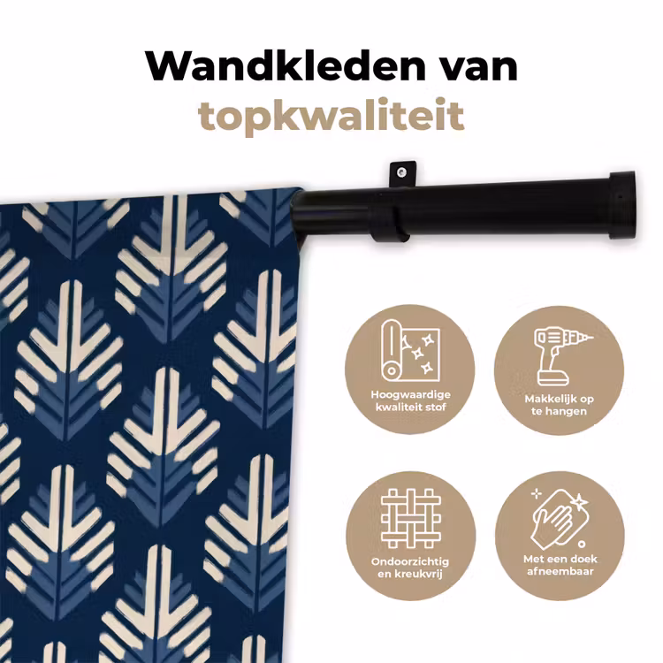 Wandkleed - Modern - Patroon - Blauw — 3