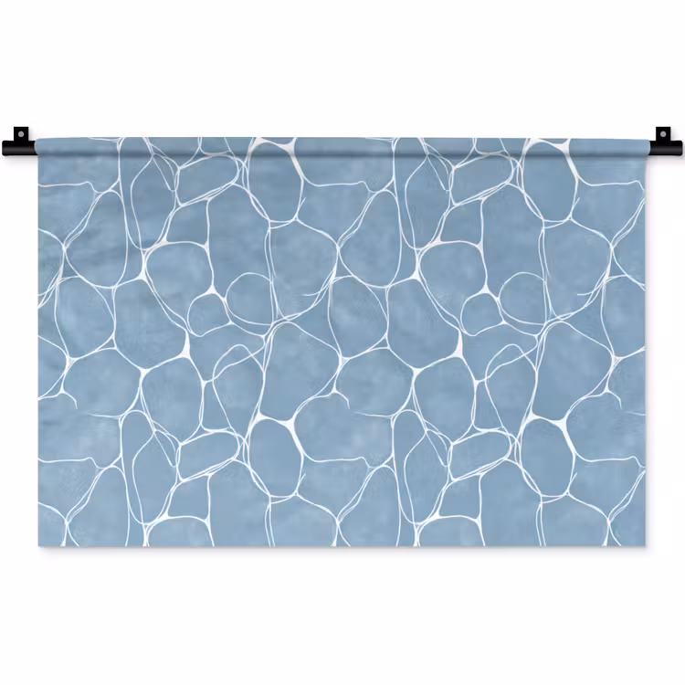 Wandkleed - Organisch - Patroon - Blauw — 1
