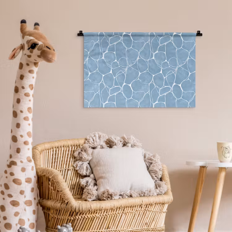 Wandkleed - Organisch - Patroon - Blauw — 5