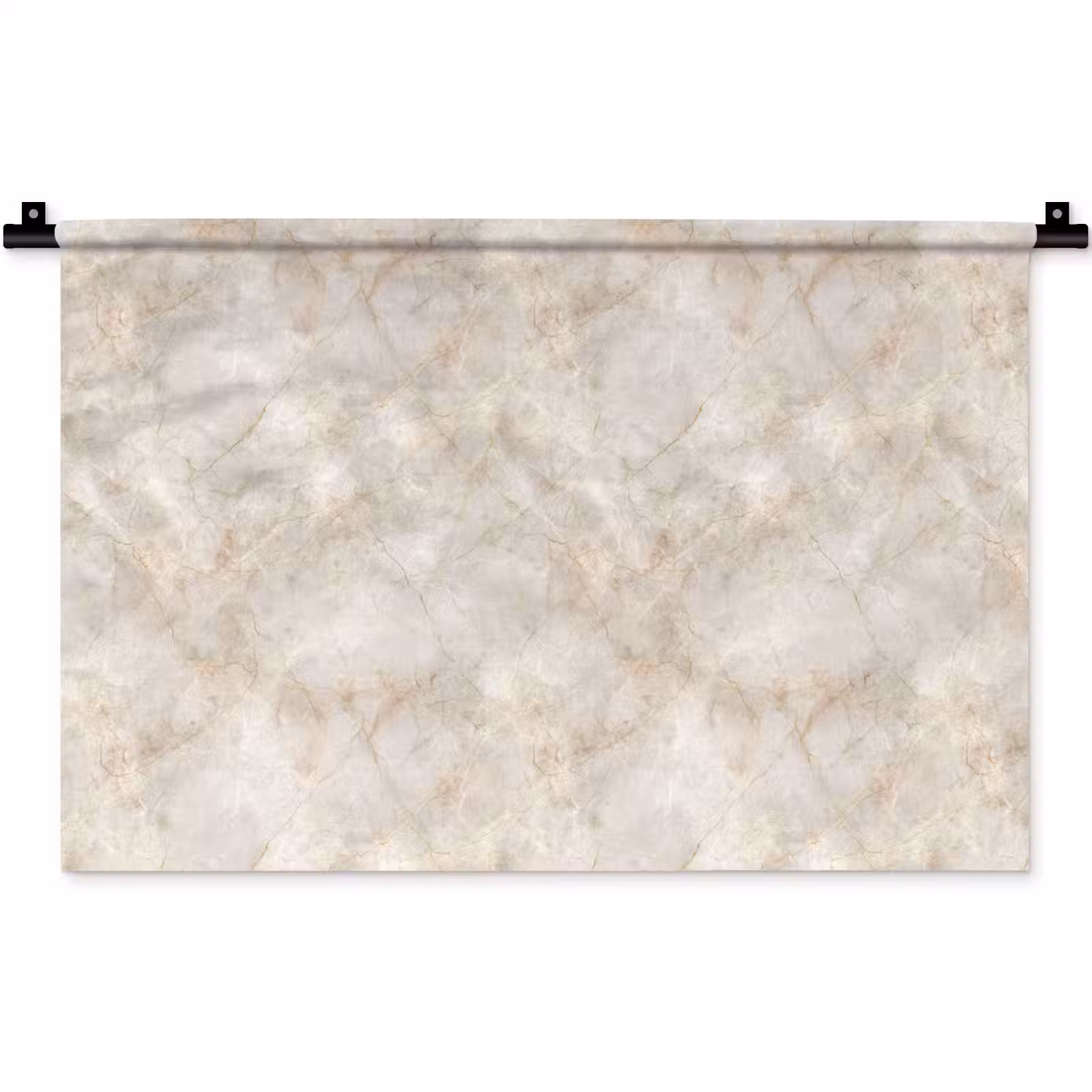 Wandkleed - Lichtbeige - Goudbruine Nerven - Marmer — 1