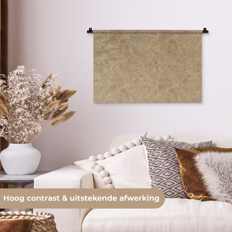 Wandkleed - Beige - Marmer - Witte aders — 4