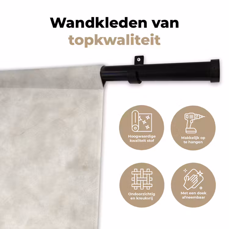 Wandkleed - Crèmebeige - Marmer - Aders — 3
