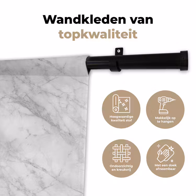 Wandkleed - Klassiek - Marmer - Grijs — 3