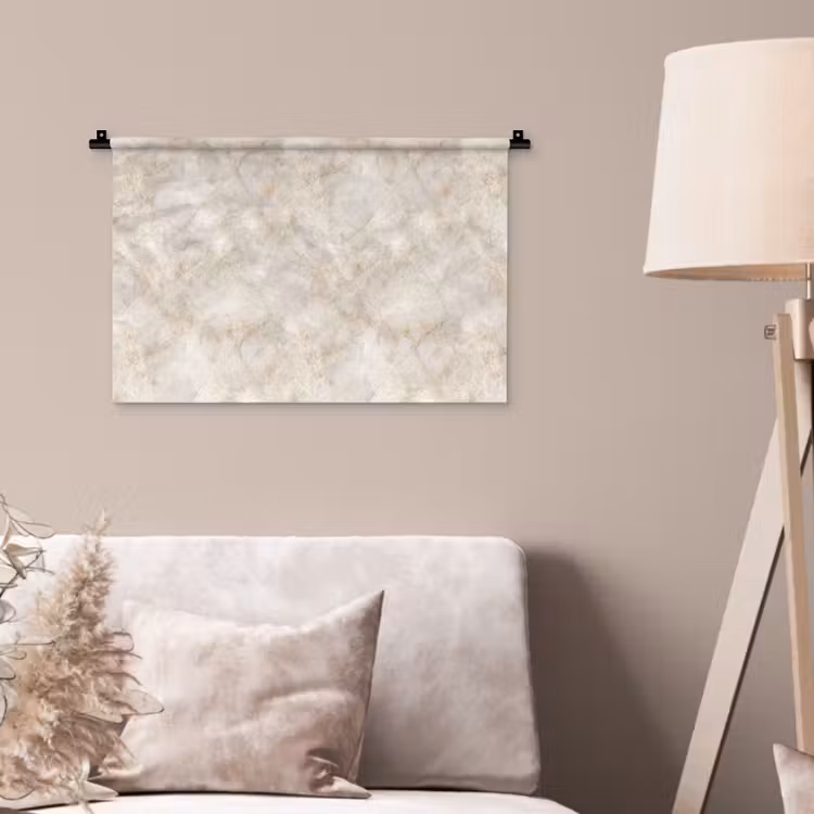 Wandkleed - Lichtbeige - Goudbruine Nerven - Marmer — 2