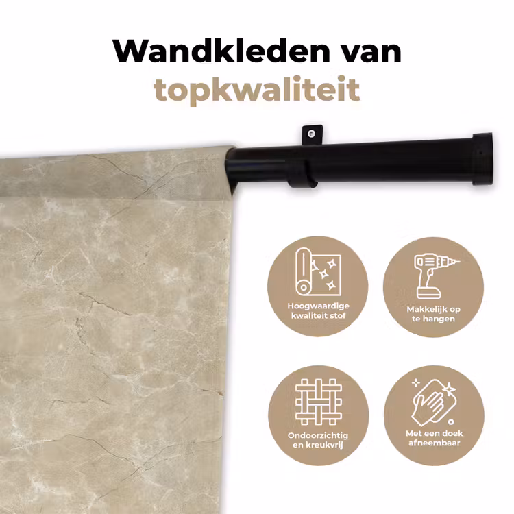 Wandkleed - Lichtbeige - Marmer - Diffusie adering — 3