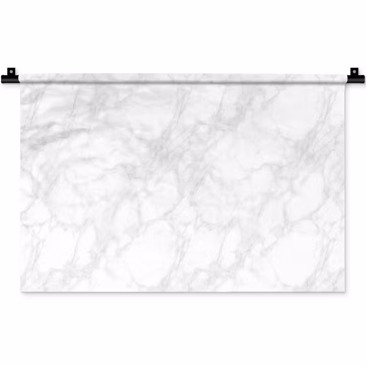 Wandkleed - Minimalistisch - Wit - Grijze aders — 1