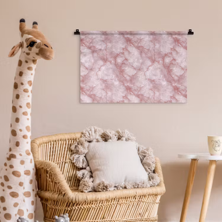 Wandkleed - Roze - Kwartsmarmer - Aders — 5