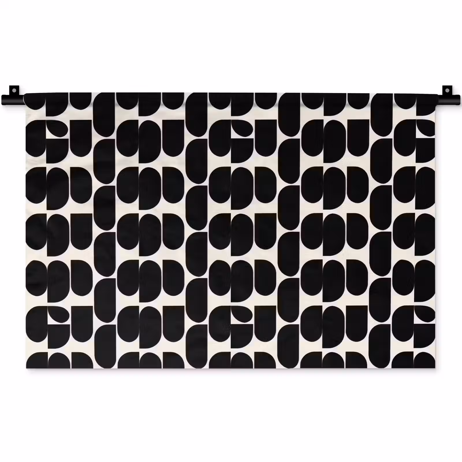 Wandkleed - Modern - Patroon - Zwart — 1