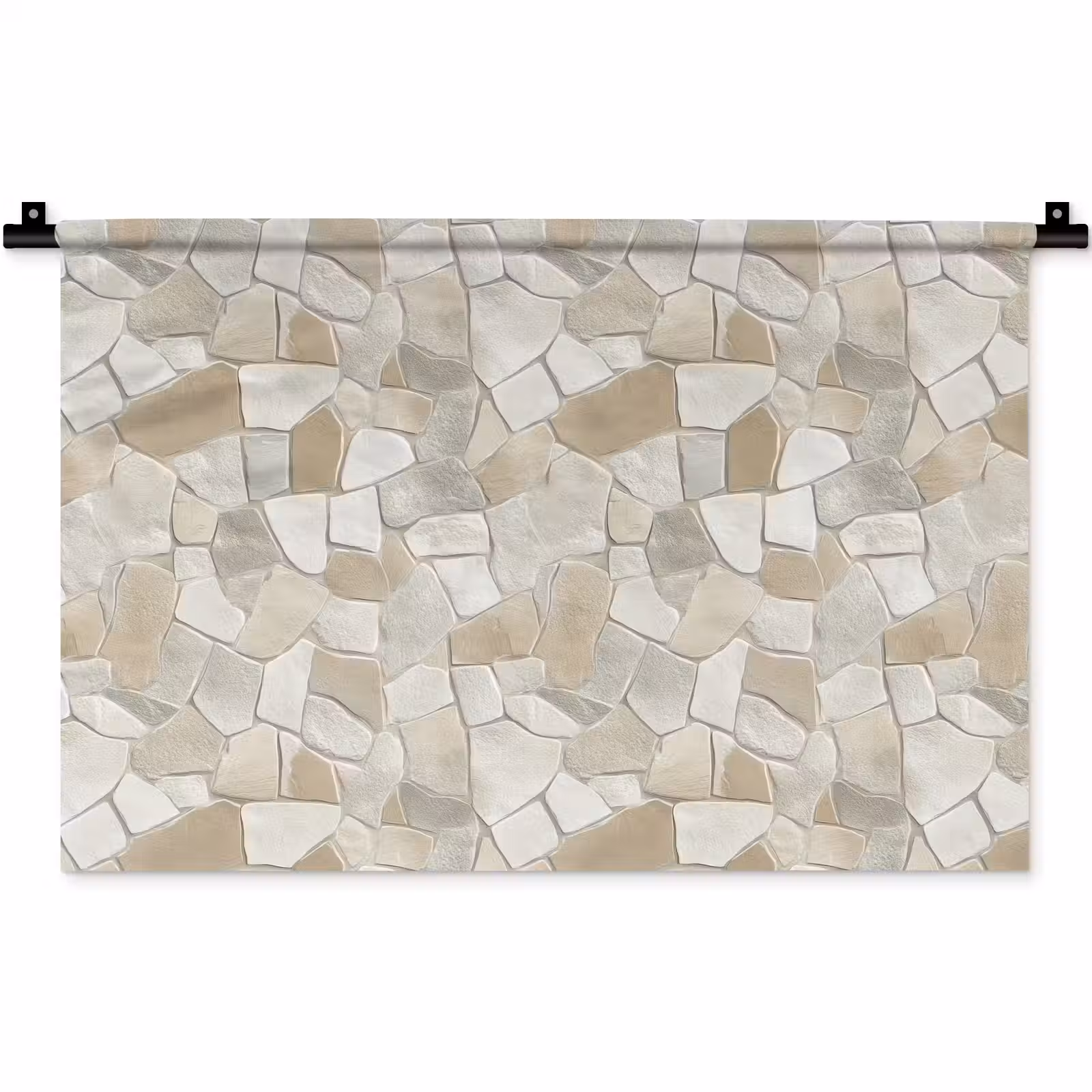 Wandkleed - Mozaïek - Stenen - Beige — 1