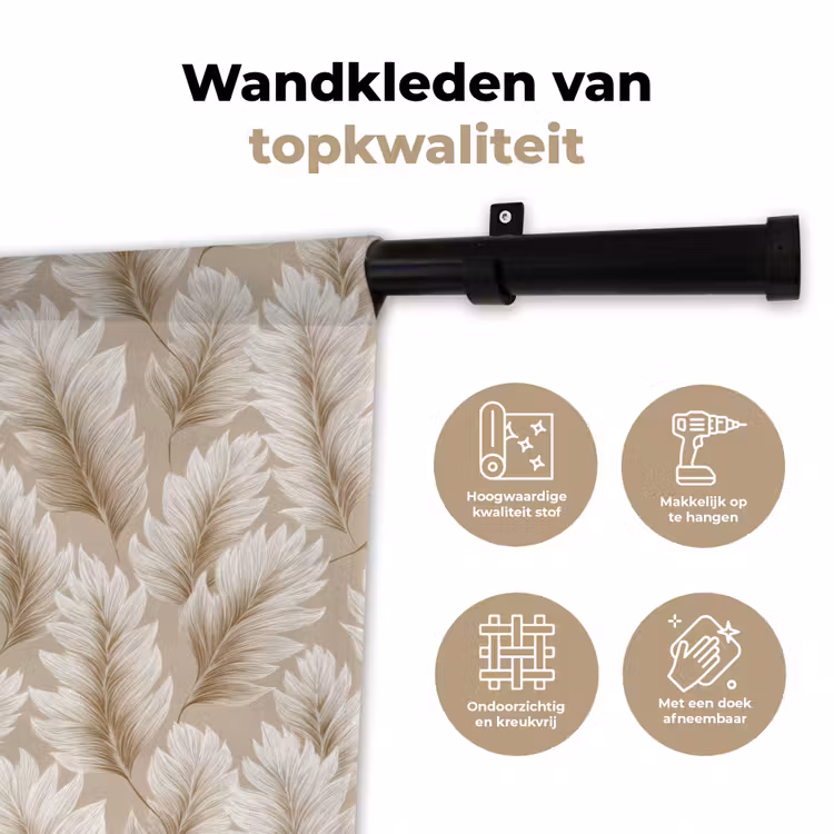 Wandkleed - Botanisch - Patroon - Beige — 3