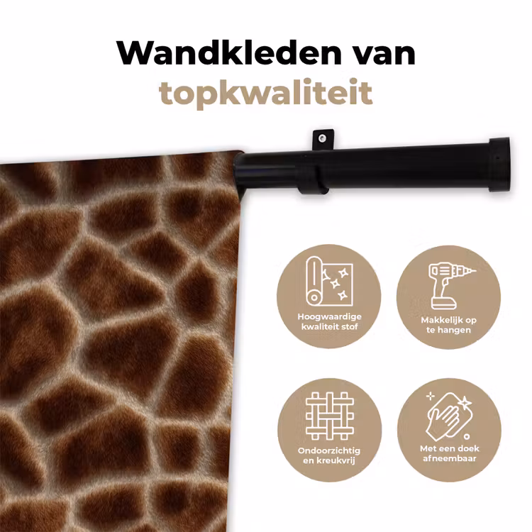 Wandkleed - Giraf - Bruin - Vacht — 3