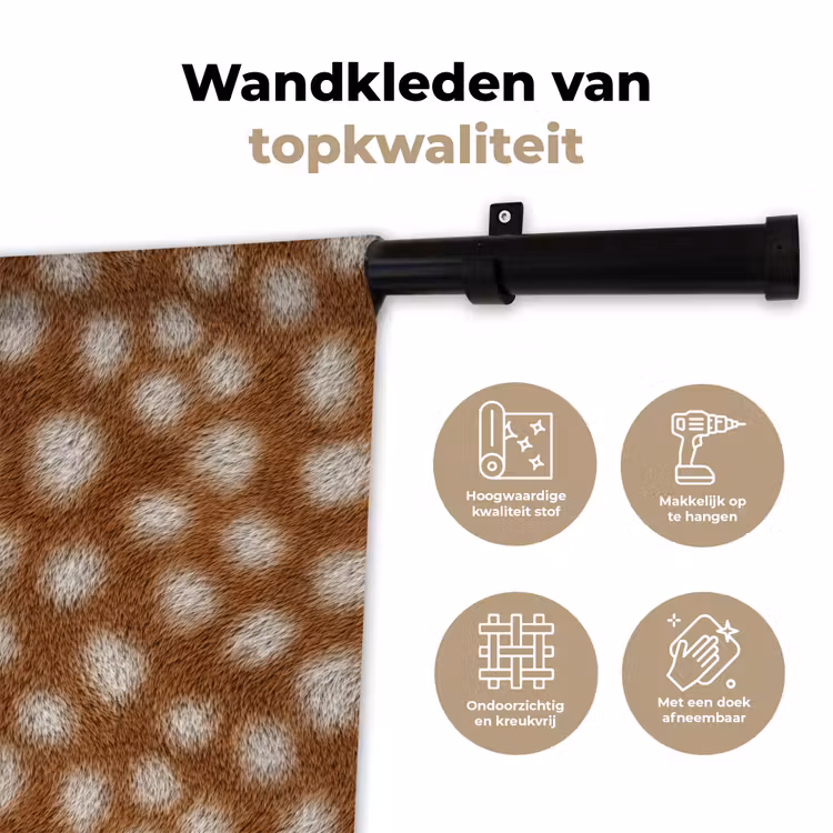 Wandkleed - Hert - Bruin - Vacht — 3