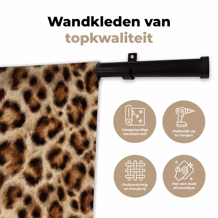 Wandkleed - Luipaard - Bruin - Vacht — 3
