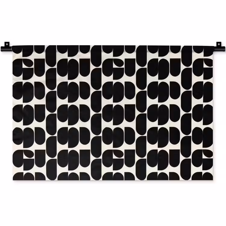 Wandkleed - Modern - Patroon - Zwart — 1