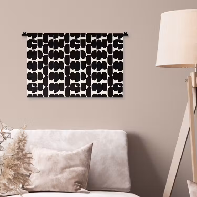 Wandkleed - Modern - Patroon - Zwart — 2