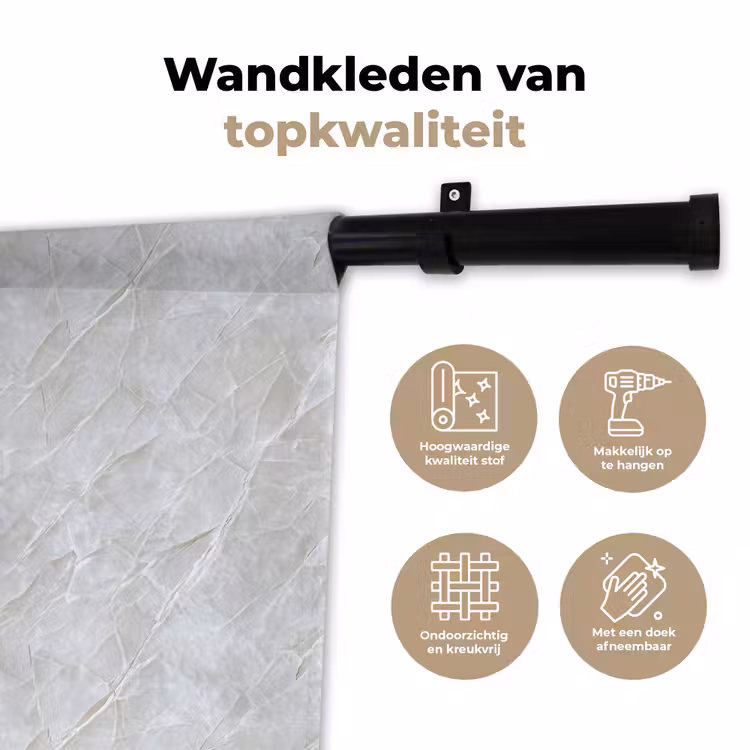 Wandkleed - Oppervlakte - Textuur - Grijs — 3